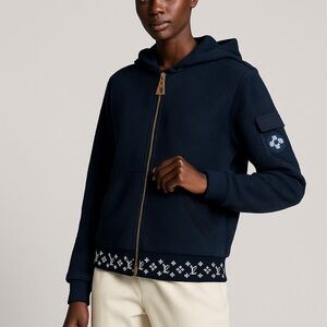 Louis Vuitton Navy Blue Women's Hooded Jacket